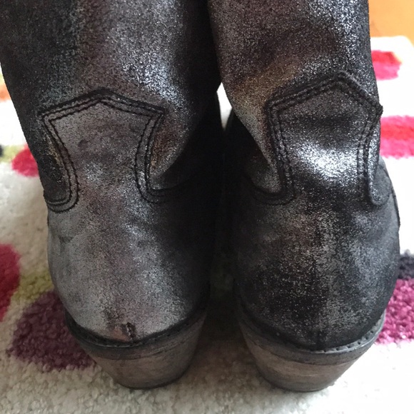 Metallic Charles David Italian Leather Booties - Picture 4 of 4